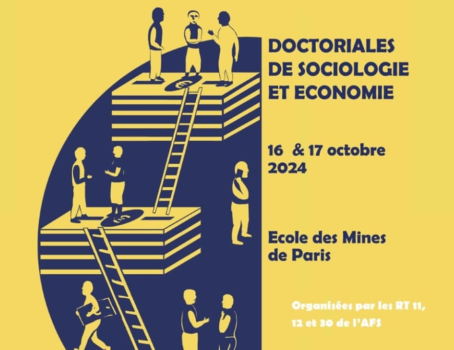 Affiche-jaune-avec-un-demi-cercle-violet-avec-des-personnages-et-des-billets-de-banque