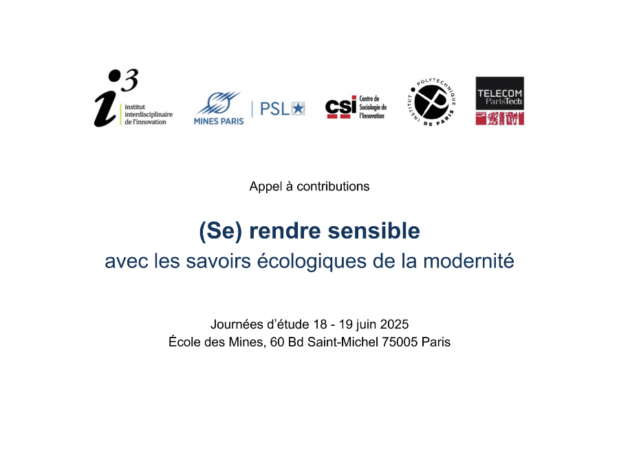 Lire la suite à propos de l’article Appel à contributions : (Se) rendre sensible avec les savoirs écologiques de la modernité